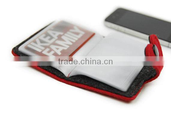 2017 new product wholesale alibaba Felt Made Credit Card Name Card Holder made in China