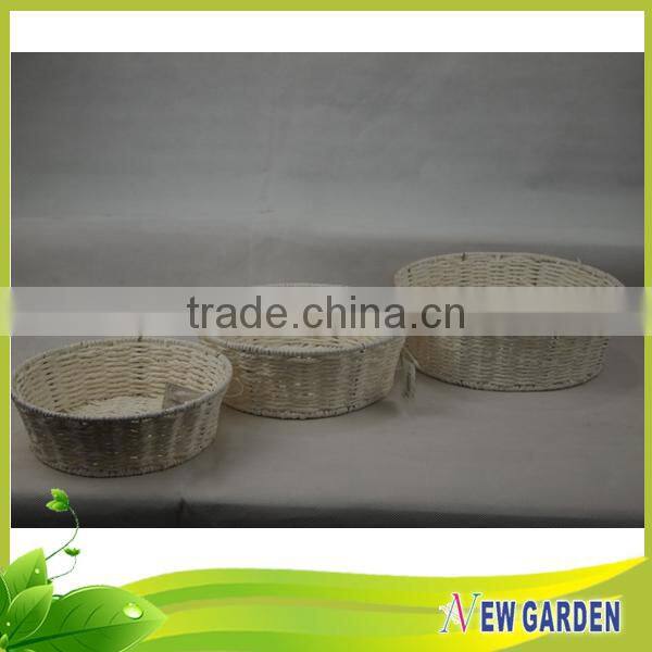 Factory Prices Brightly Round/Square/Retangle White Nylon Rope Basket