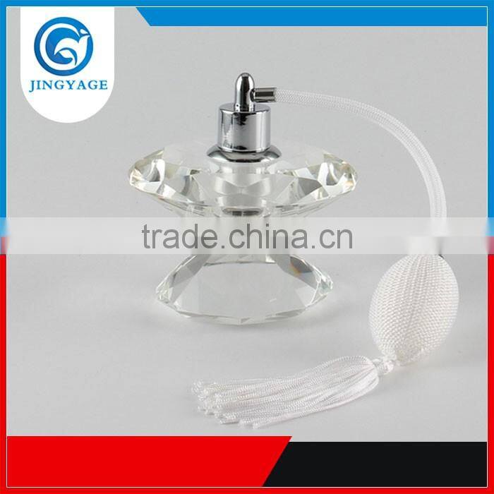 Jingyage customized colored fancy crystal perfume bottle wedding favors crystal scent perfume bottle lady perfume bottles