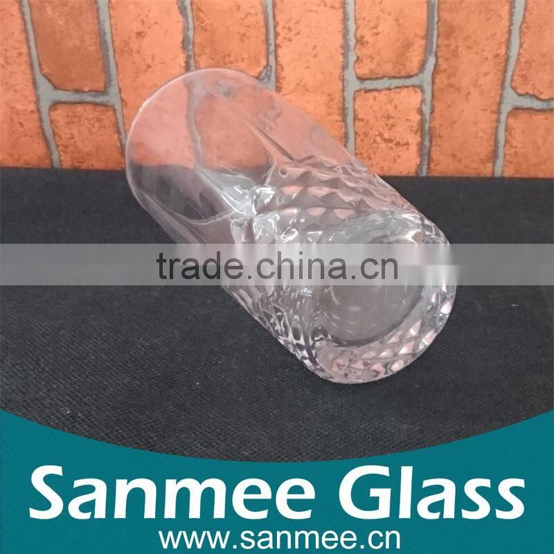 Popular Diamond Pattern Bottom Glass Beer Cup For Wholesale
