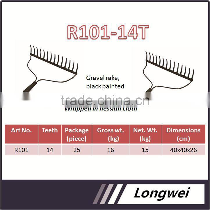Garden tools Steel garden rake Steel bow rake for America