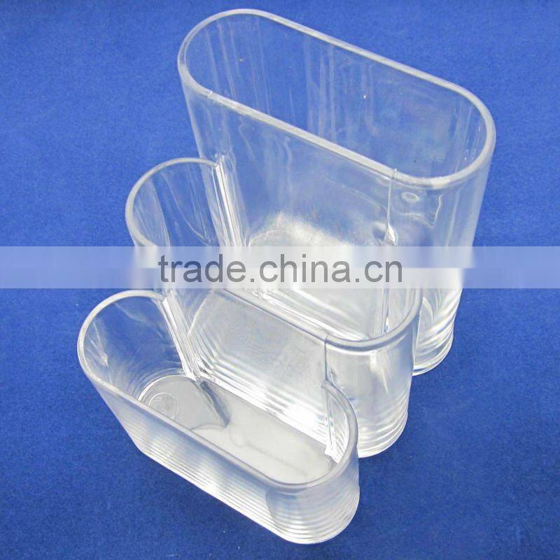 High quality transparent clear square plastic desktop organizer