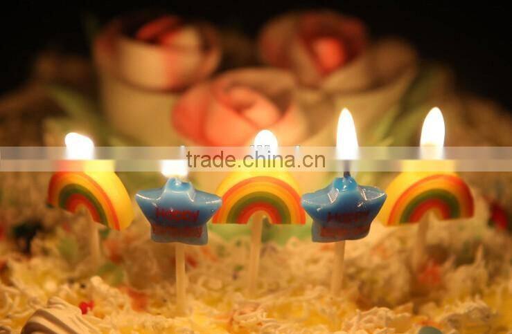 Rainbow and Star Shape Birthday Candle for Children