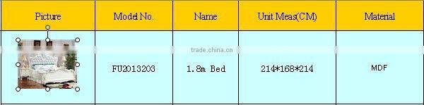 2013 year lastest design MDF European design bed