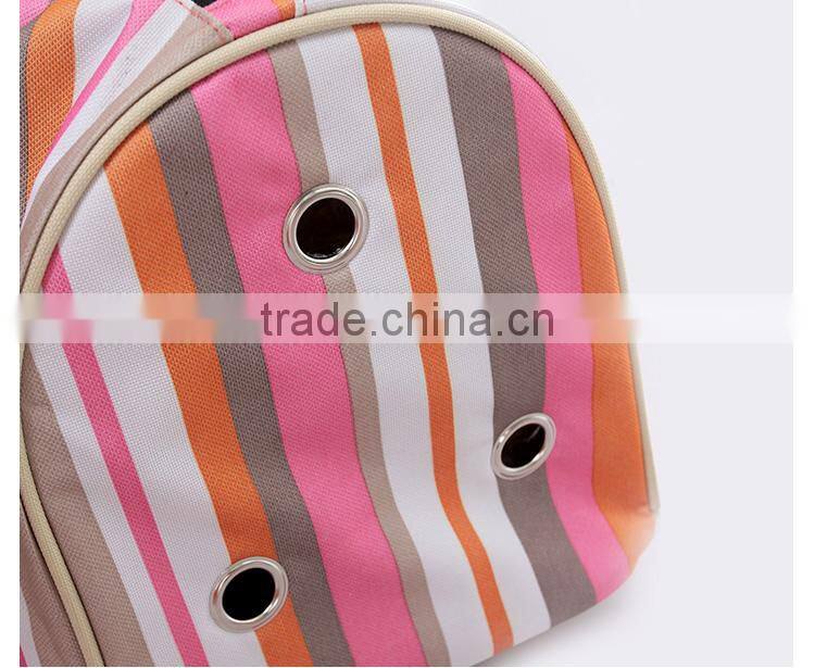 2015 Fashion stripe handle dog carrier handbag