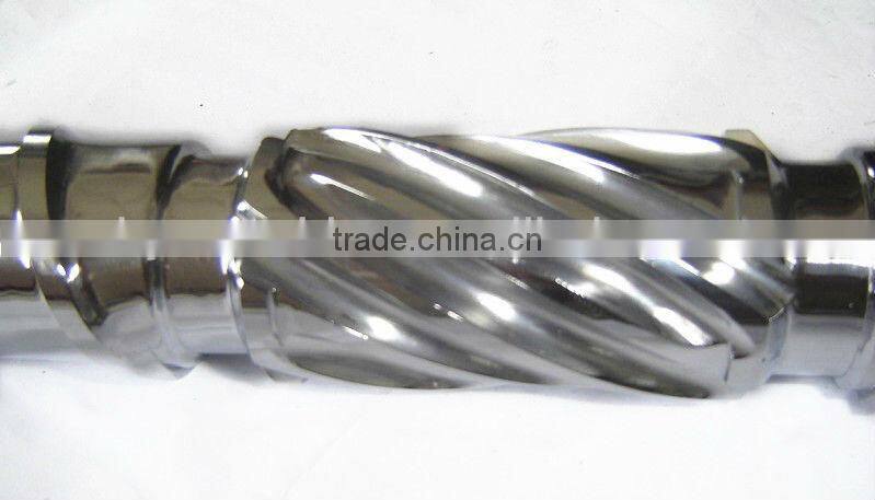Screw and barrel for extruder machine, single screw good mixer design