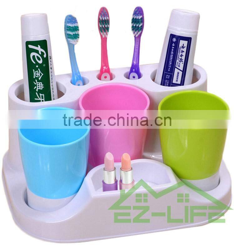 2017 suction cup organizer bathroom toothbrush holder with cup
