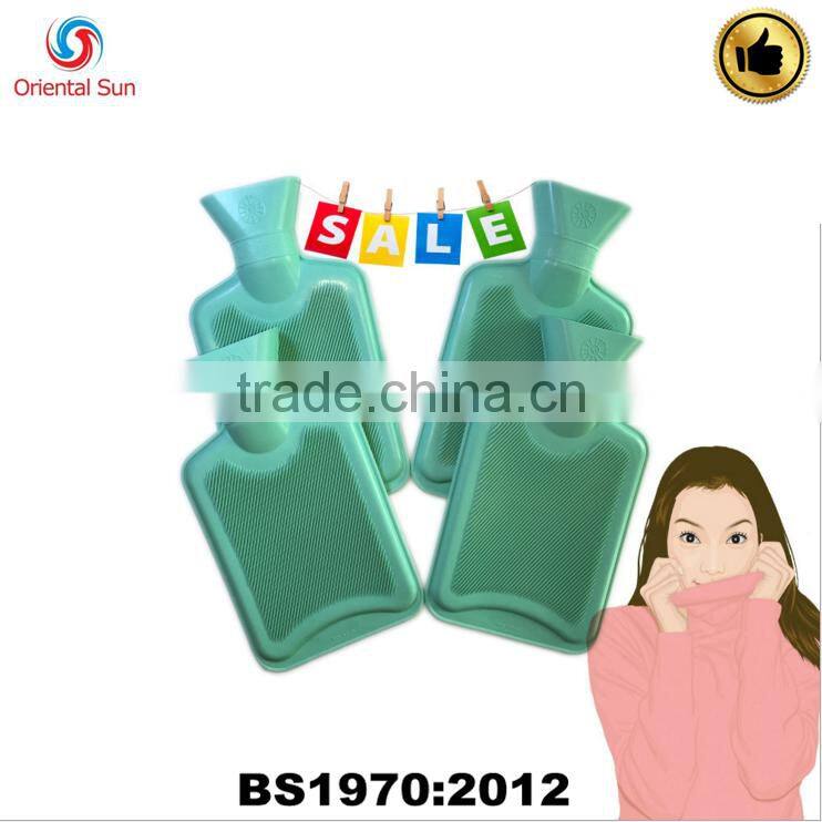 1000ml BS rubber green hot water bottle