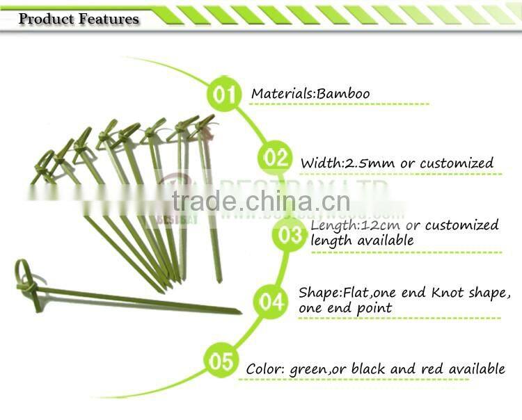 Factory discount price wholesale bamboo knot skewers,bamboo skewers