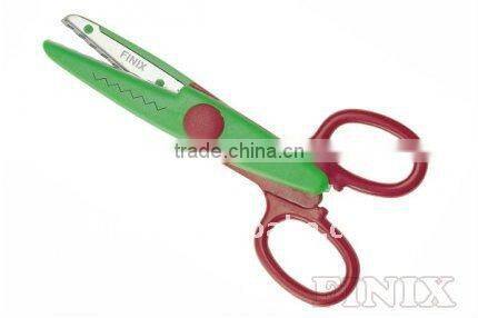 Safety Double-Colored Plastic Grip Craft Scissors