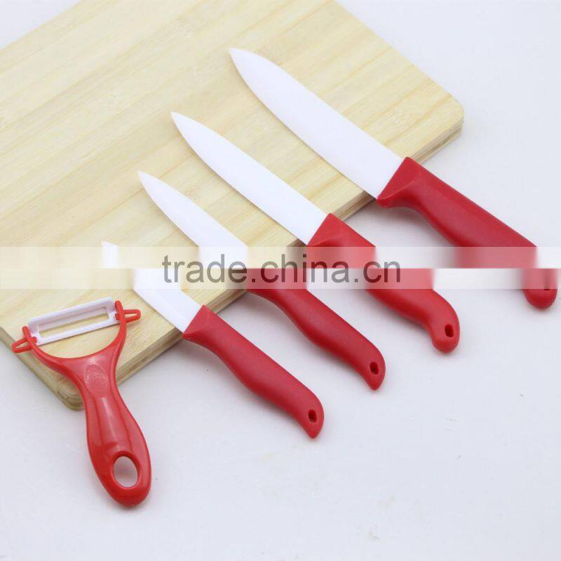 Red Handle Knives Set Ceramic Knives