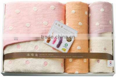 Imabari Organic Towel dyed in Kyoto Towels Japanese for Wholesale