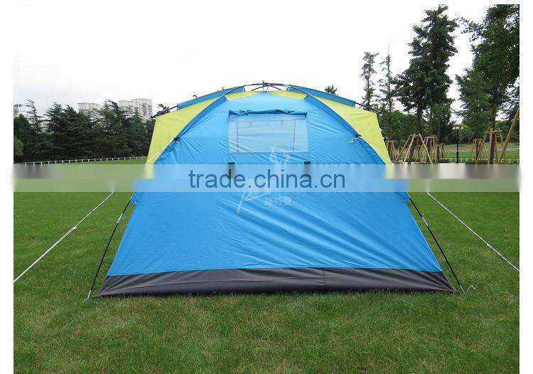 3 Person Double Layer Ripstop Polyester Family Camping Tent With Fiberglass Pole
