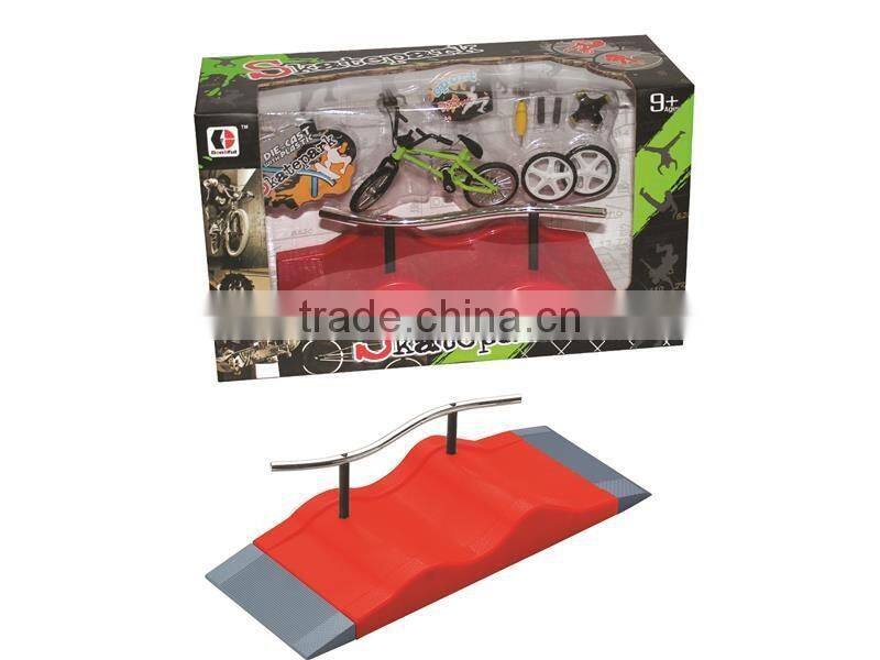 new arrival diecast bike finger bike with skatepark