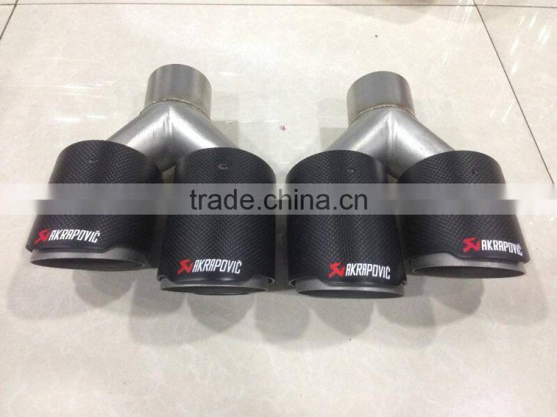 factory price akrapovic china car exhaust muffler tip Akrapovic carbon fiber exhaust tip muffler pipe