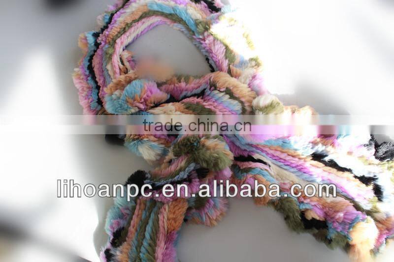 rex rabbit fur scarf