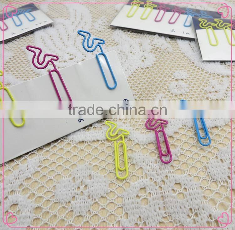 Colorful metal wire money office stationery paper clips 50mm