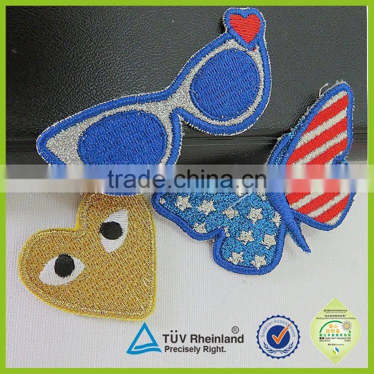 Custom iron on embroidered star patches for kids clothes