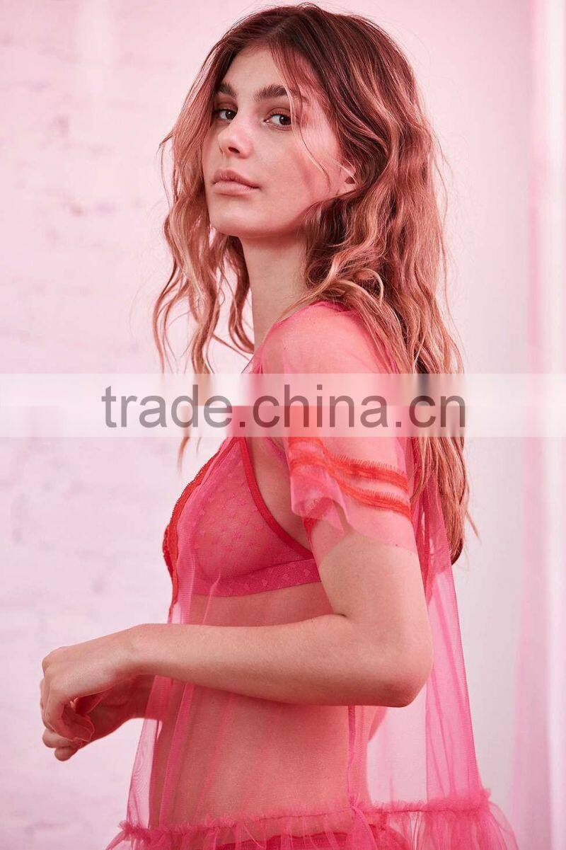 The Party Sheer Mesh Slip With V-Neck Open Back Girls Sexy Night Dress Nighty For Honeymoon Names Of Ladies Dresses HSD5907