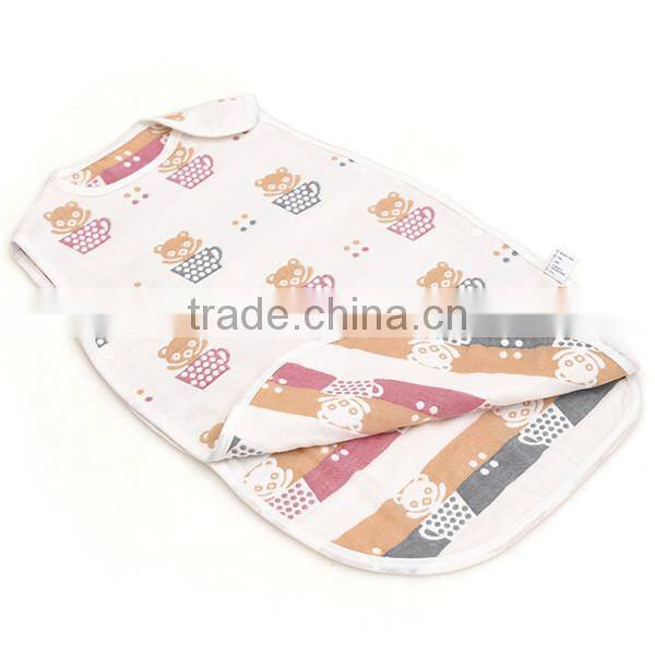 Baby Sleeping Bag Sleepwear Nursery Swaddling Blankets Bodysuit/Baby baby vest gauze sleeping bag