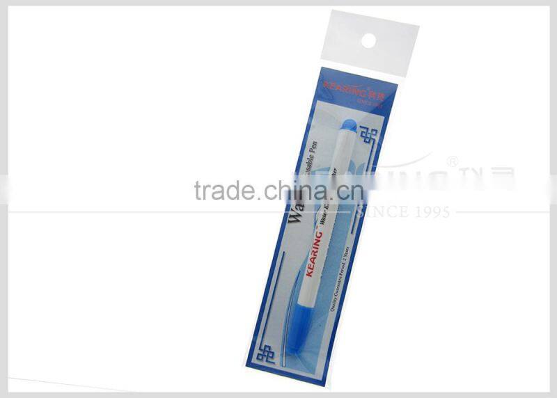 kearing brand non toxic ink based blue color 0.5mm thinner tip water erasable marking pen for fashion design #WB05