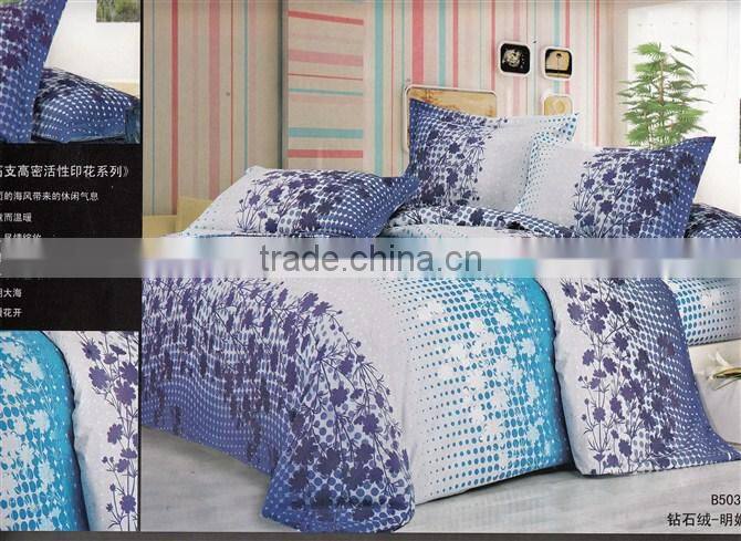 100%polyester disperse printed embroidery totem diamond velvet luxury bedding set