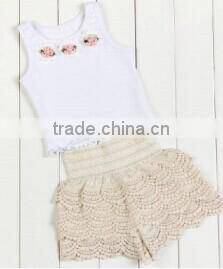 2017 high quantity baby spring/summer outfits lace petti set