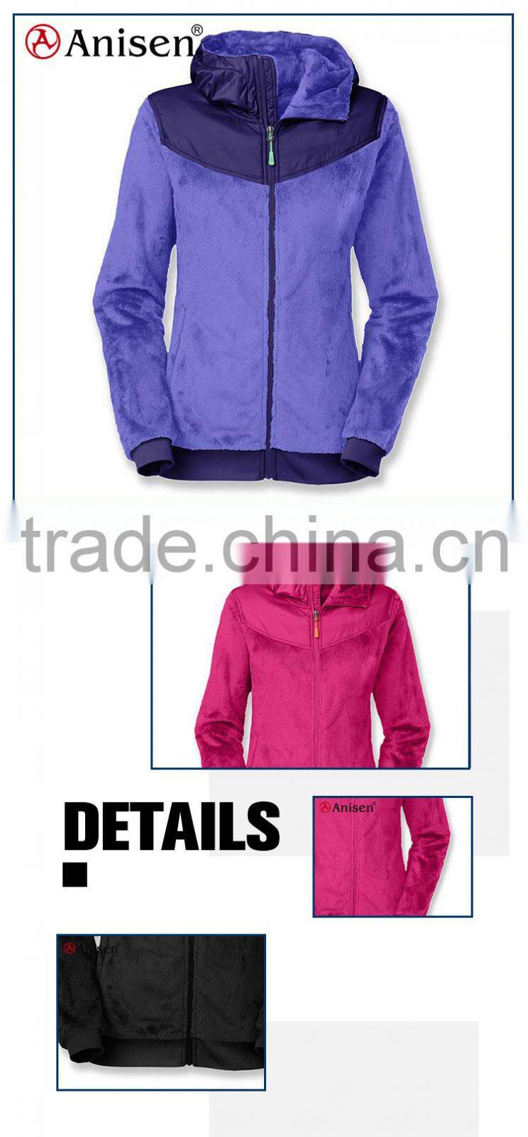 jacket in new model slim coral fleece hood women jacket