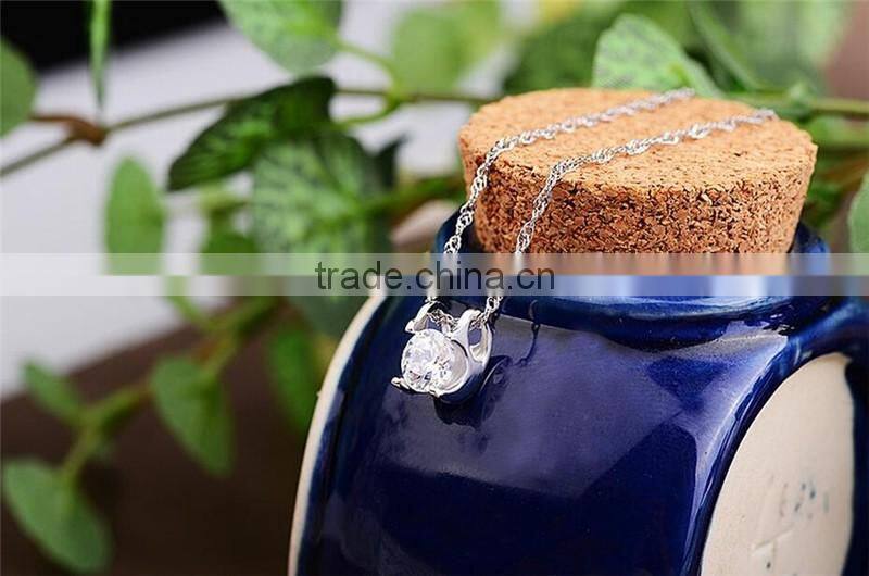 925 silver fashion a short paragraph four claws silver pendant necklace