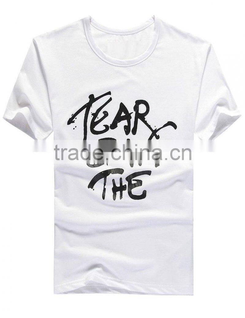 Top Quality Fashion Cheap Wholesale Cotton Men T Shirt Short Sleeve Round neck Custom Logo Printing