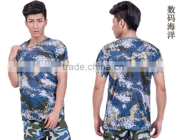 100% polyester o-neck t-shirt wholesale with all over sublimation, camouflage t-shirt wholesale
