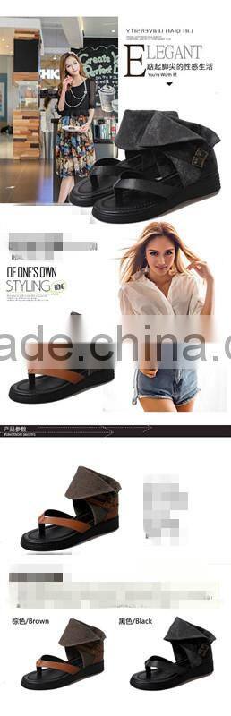 HFR-YS30 2015 summer in Europe and America belt buckle wild beach flip flat Roman style sandals