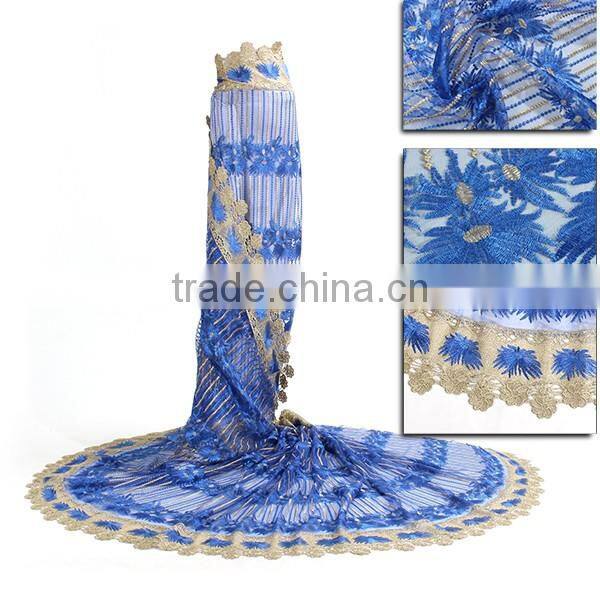 FL1213-4 100% Polyester Embroidery and Beaded French Laces Fabric