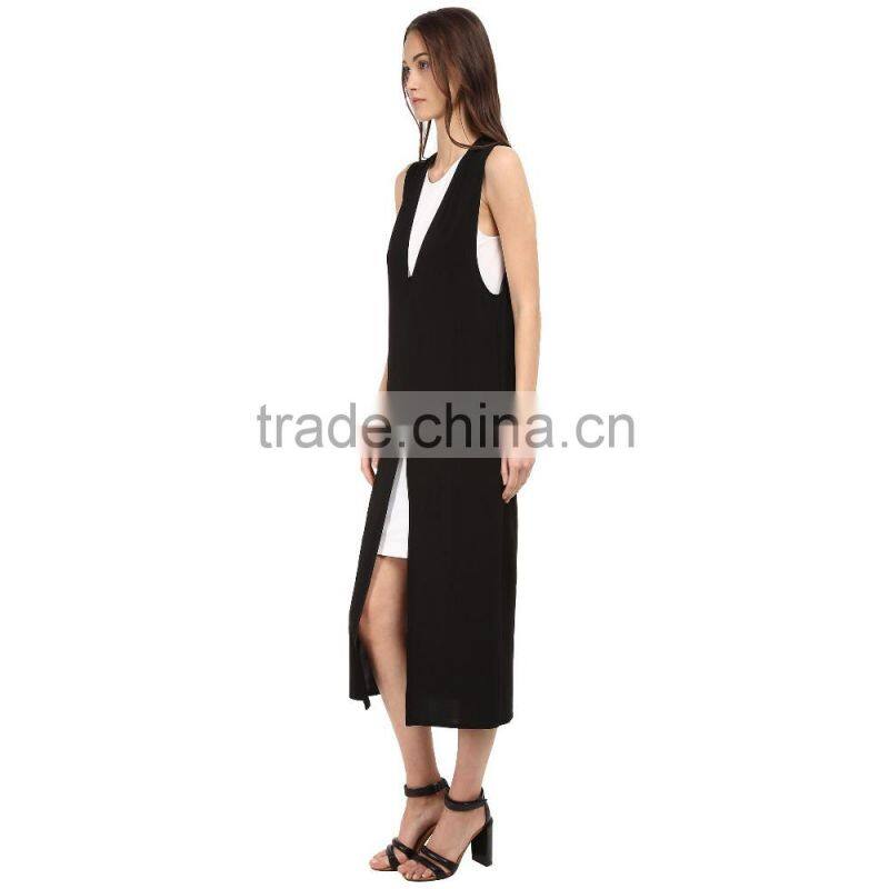 2016 whlolesale china casual dress long black maxi dress two piece dress