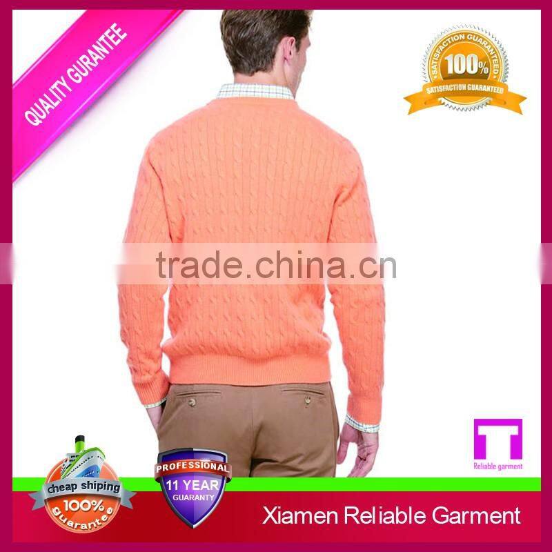 New style round neck long sleeve staple of winter cable sweater