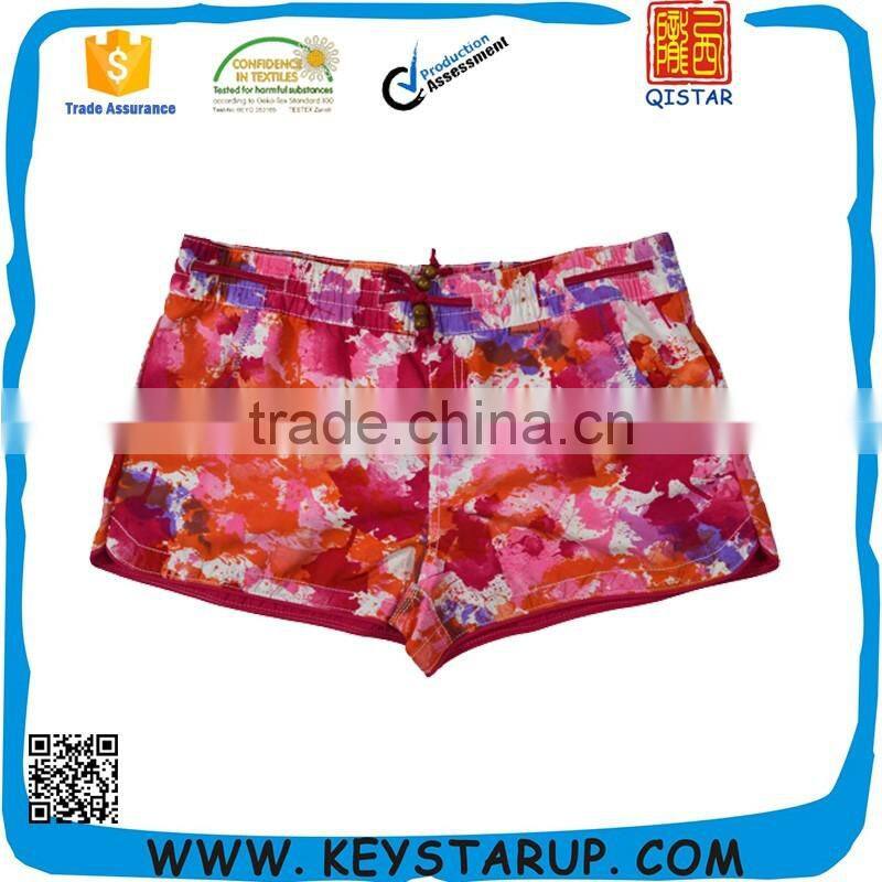 Fashion Side Pockets Denim Printed Board Shorts Denim Dye Shorts