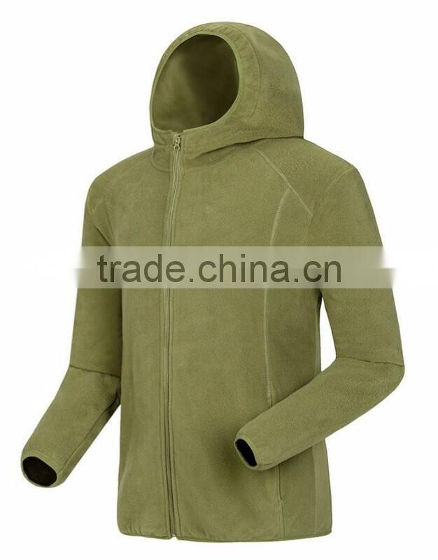 2017 Instocked Outdoor Fleece Zipper-up Jacket with hood