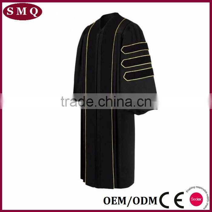 Wholesale adult size school uniform doctoral graduation gown