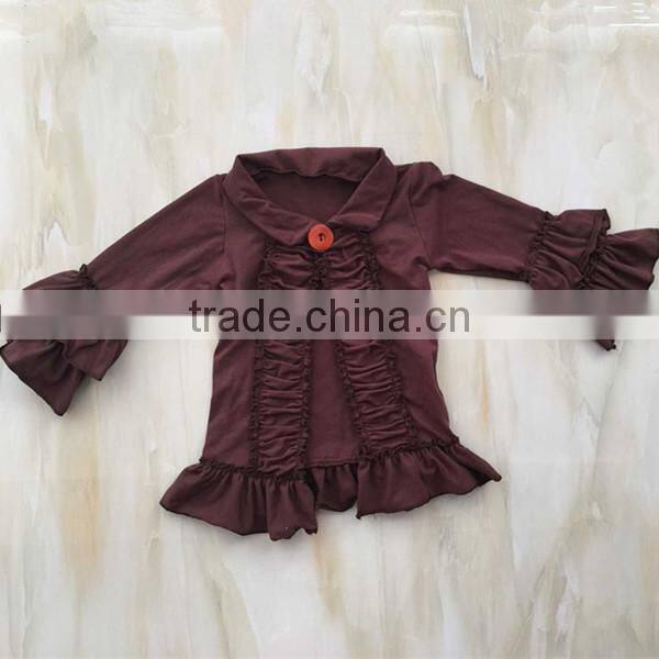 2015 baby colorful thin coat long sleeves ruffle coat baby clothing YW-106