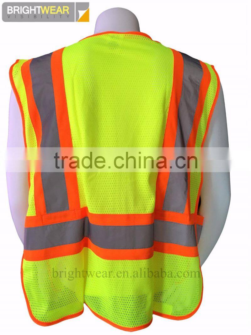 5 point breakaway safety vest with contrast reflective stripes