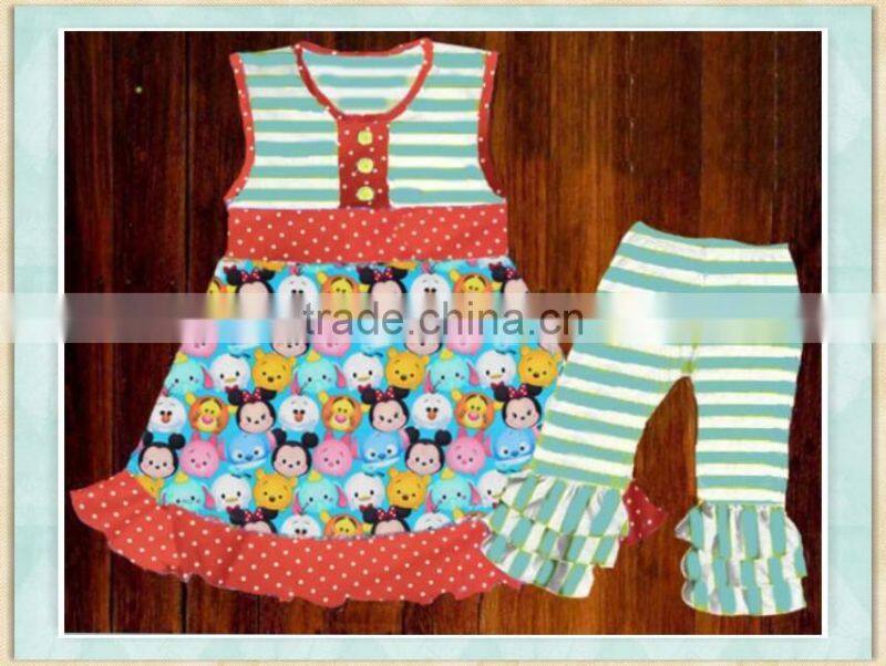 Factory price sales wholesale girls clothe Cartoon character girls mummer outfit