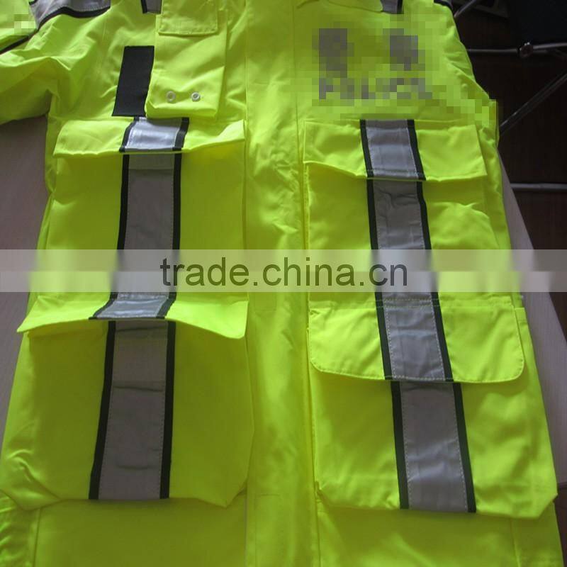 raining day best choice high quality reflective pvc raincoat for motorcycle riders