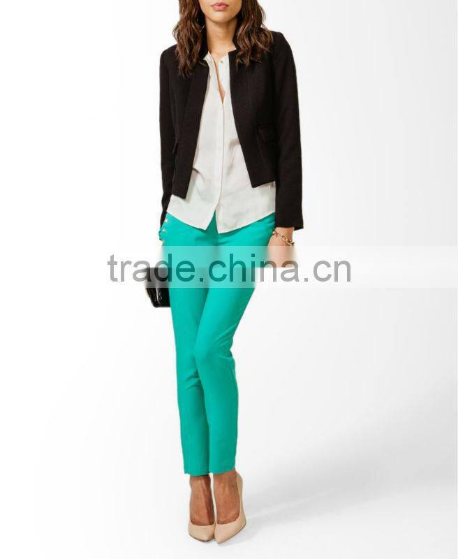 Textured Open Front Blazer