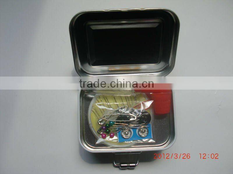 Pink Polka Dot Sewing Kit Tin