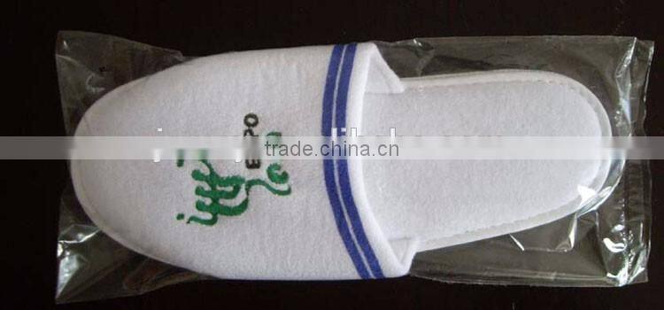 towel slippers custom cotton terry hotel home bathroom white slippers