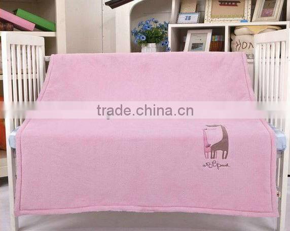 Cheap plain 100% polyester super soft fleece blanket