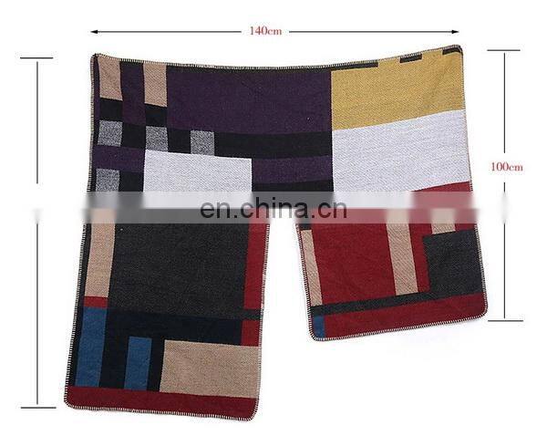 New Arrival Plaid Blanket Shawl Scarf Embroider OEM Acceptable