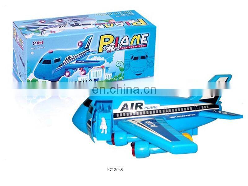 New products 2015 kids plastic toy flying toy plane bo toy plane with 3D light and music
