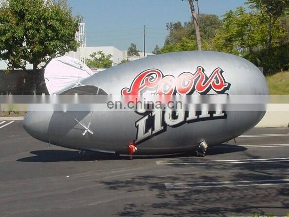 0.2mm PVC giant inflatable airship, large inflatable helium aerostat blimp for sale