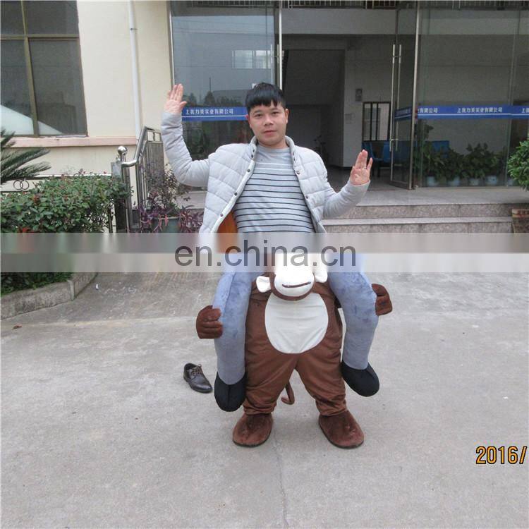 True factory direct sale free shipping ride on monkey mascot costume
